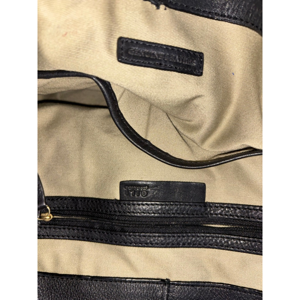 G.I.L.I Quiet Luxury Large Roma Hobo Bag in Supple Black Leather Gold Hardware - Picture 7 of 11